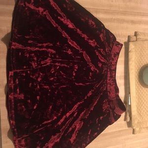 Empyre red velvet skirt
